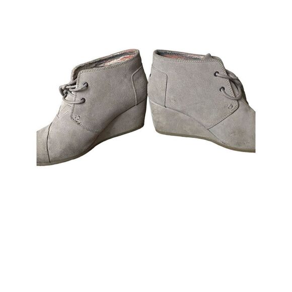 Toms Wedge Bootie in Cream Tan - Picture 7 of 9